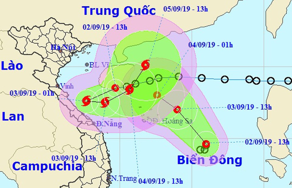 Hai áp thấp nhiệt đới trên Biển Đông sẽ nhập vào nhau - 1 Hai áp thấp nhiệt đới trên Biển Đông sẽ nhập vào nhau - 1