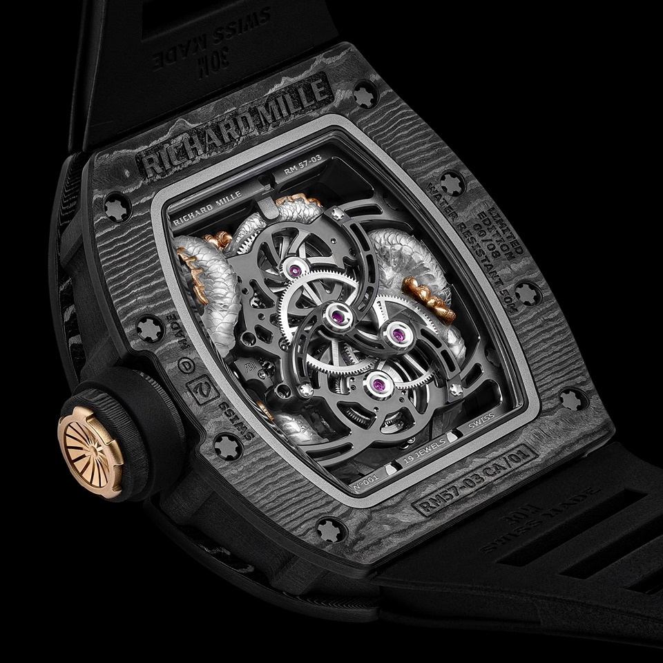 RM 57-03 Tourbillon Sapphire Dragon – Sự dung hòa giữa nghệ thuật chạm khắc với chất liệu tiên phong - 5 RM 57-03 Tourbillon Sapphire Dragon – Sự dung hòa giữa nghệ thuật chạm khắc với chất liệu tiên phong - 5