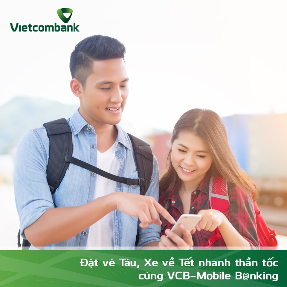 Vietcombank triển khai tính năng thanh toán vé tàu, xe trên VCB - Mobile B@nking - 1 Vietcombank triển khai tính năng thanh toán vé tàu, xe trên VCB - Mobile B@nking - 1