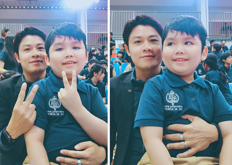 Sao Việt đưa con đến trường ngày khai giảng - 3