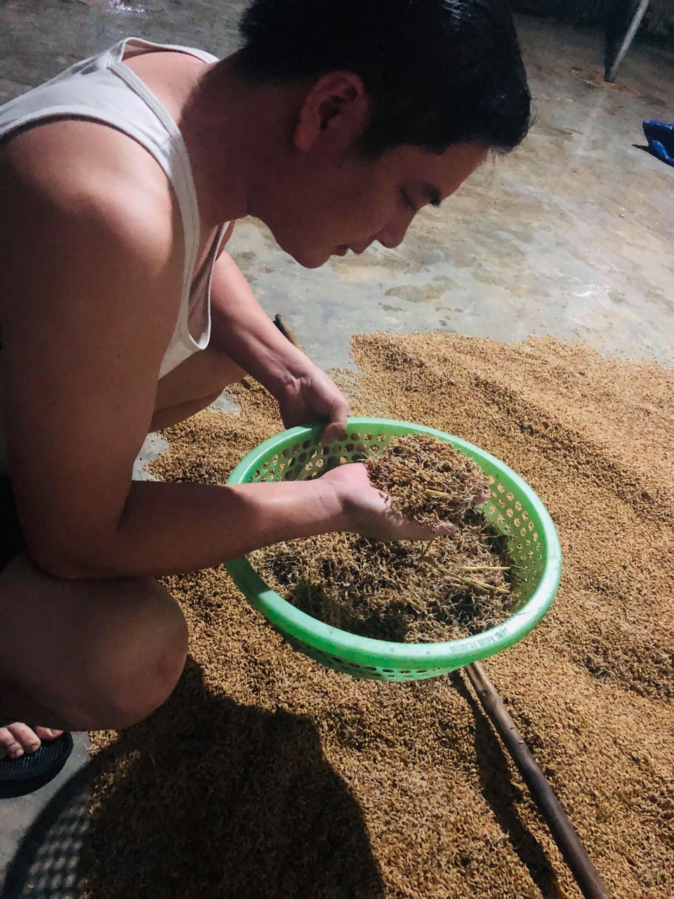 Người dân biến bồn trộn bê tông thành... máy sấy lúa - 4 Người dân biến bồn trộn bê tông thành... máy sấy lúa - 4