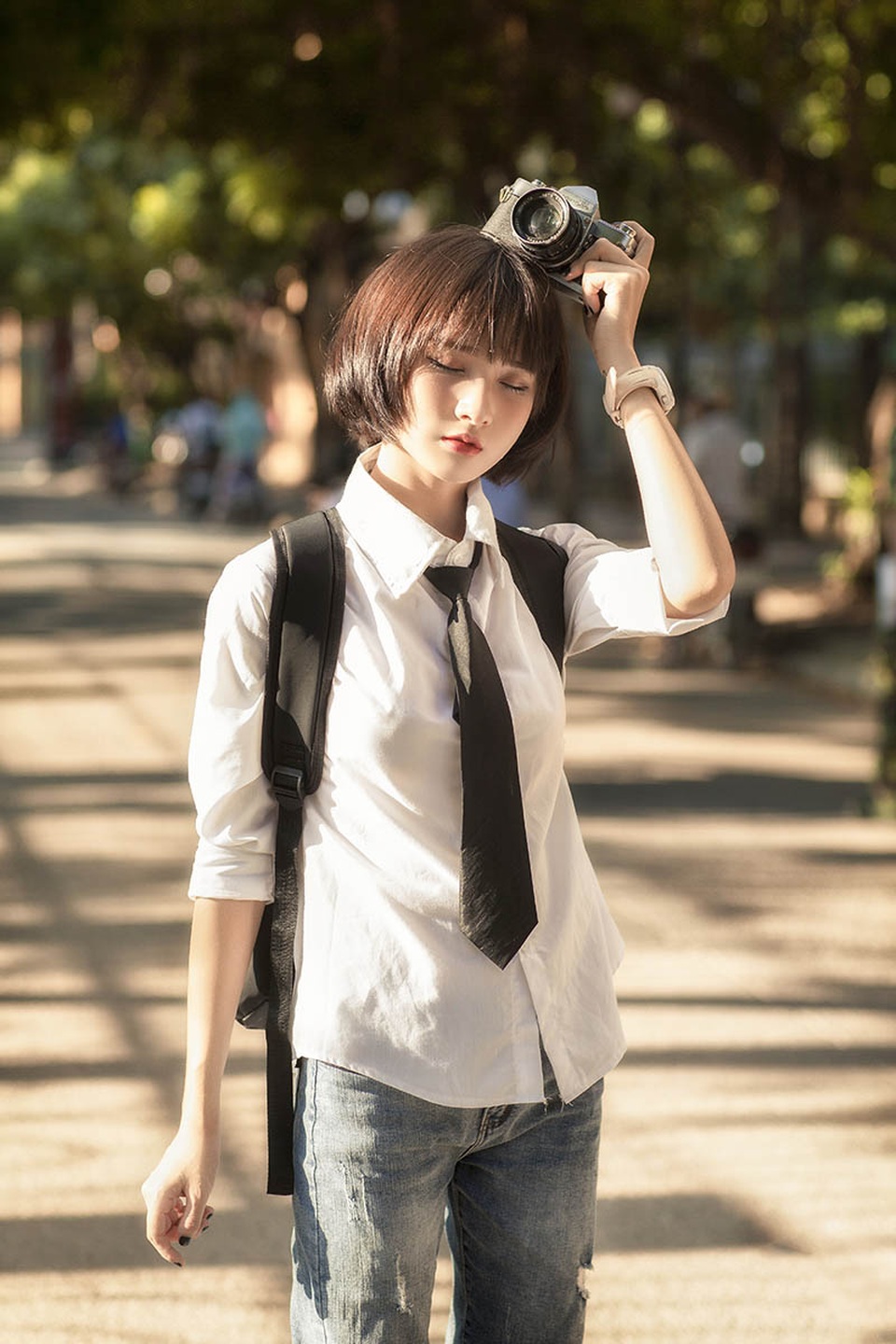 Mang phong cách tomboy, nữ sinh 17 tuổi vẫn đẹp tựa búp bê - 8 Mang phong cách tomboy, nữ sinh 17 tuổi vẫn đẹp tựa búp bê - 8