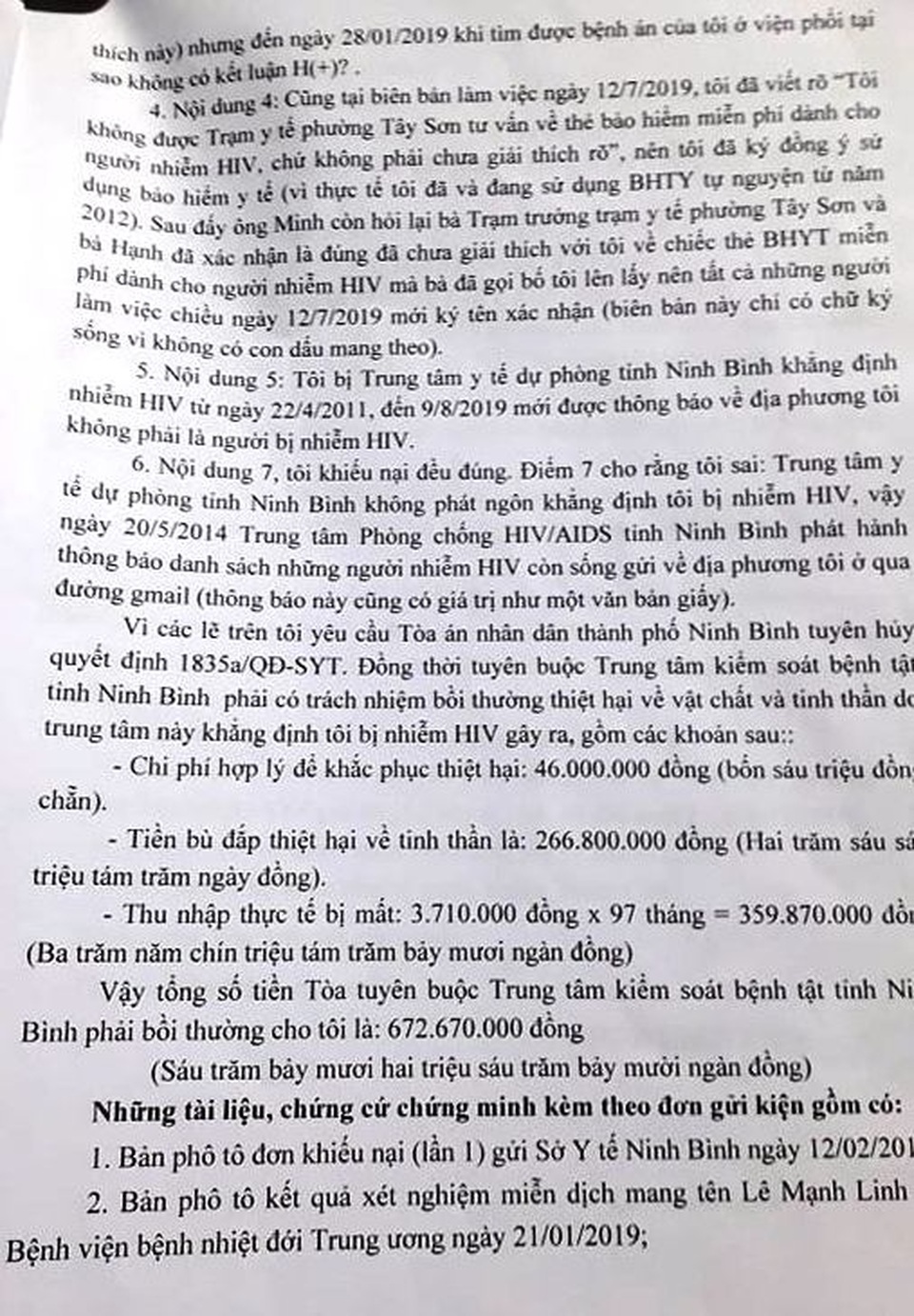 Người bị “kết án oan” nhiễm HIV gần 10 năm khởi kiện Giám đốc Sở Y tế Ninh Bình! - 4