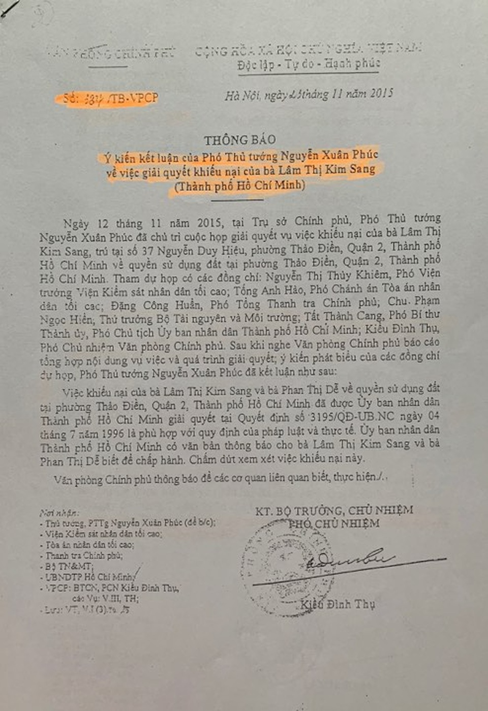 Vụ kiện sau 20 năm lại quay về điểm ban đầu: Kết luận của Phó Thủ tướng bị “lãng quên”? - 3 Vụ kiện sau 20 năm lại quay về điểm ban đầu: Kết luận của Phó Thủ tướng bị “lãng quên”? - 3