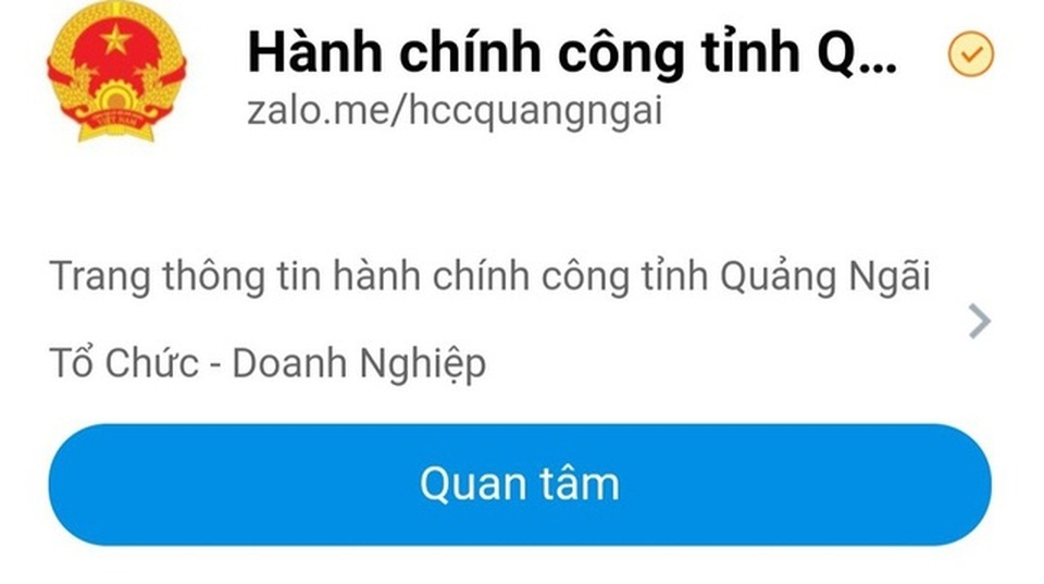 Quảng Ngãi nói gì khi giải quyết thủ tục hành chính trên Zalo? - 1 Quảng Ngãi nói gì khi giải quyết thủ tục hành chính trên Zalo? - 1