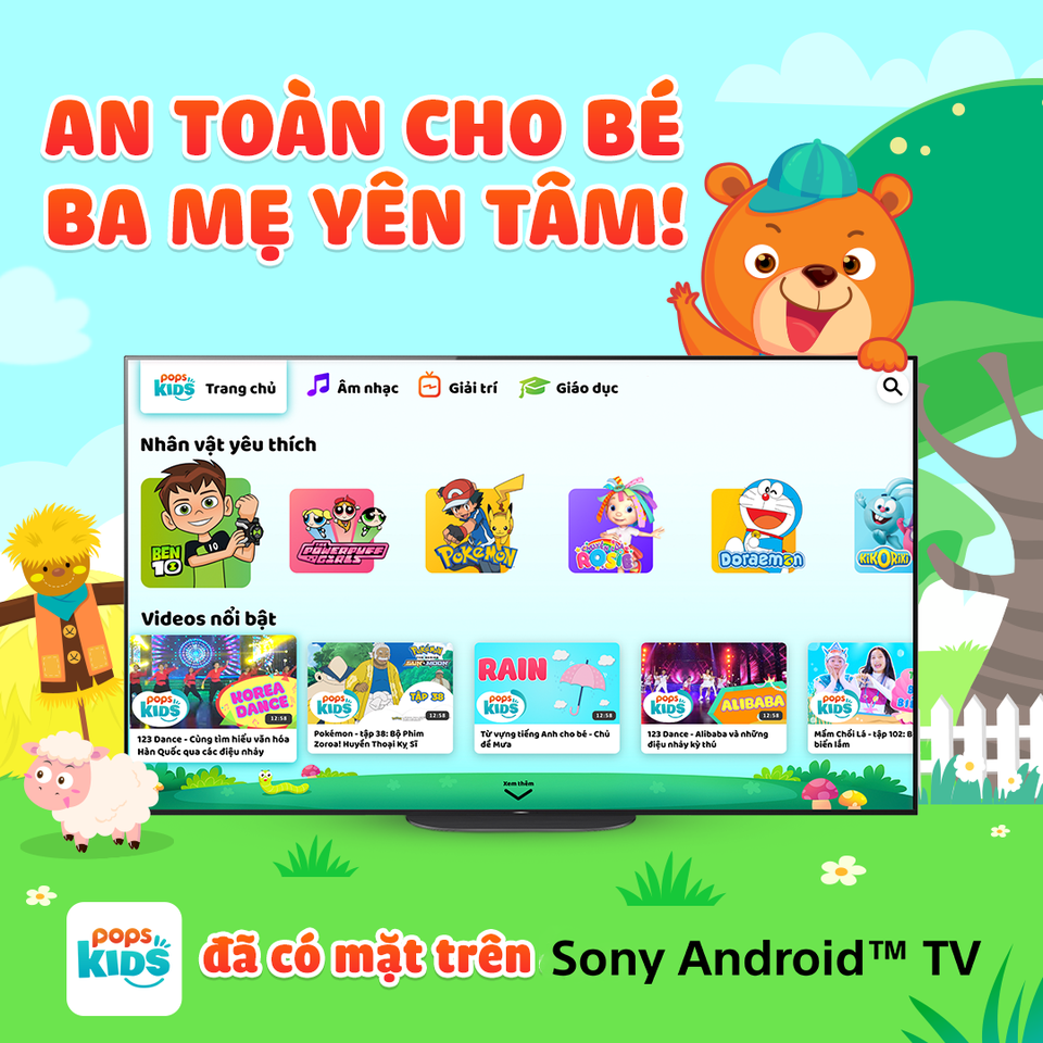Ứng dụng cho bé POPS Kids đã chính thức có mặt trên Sony TV - 1 Ứng dụng cho bé POPS Kids đã chính thức có mặt trên Sony TV - 1