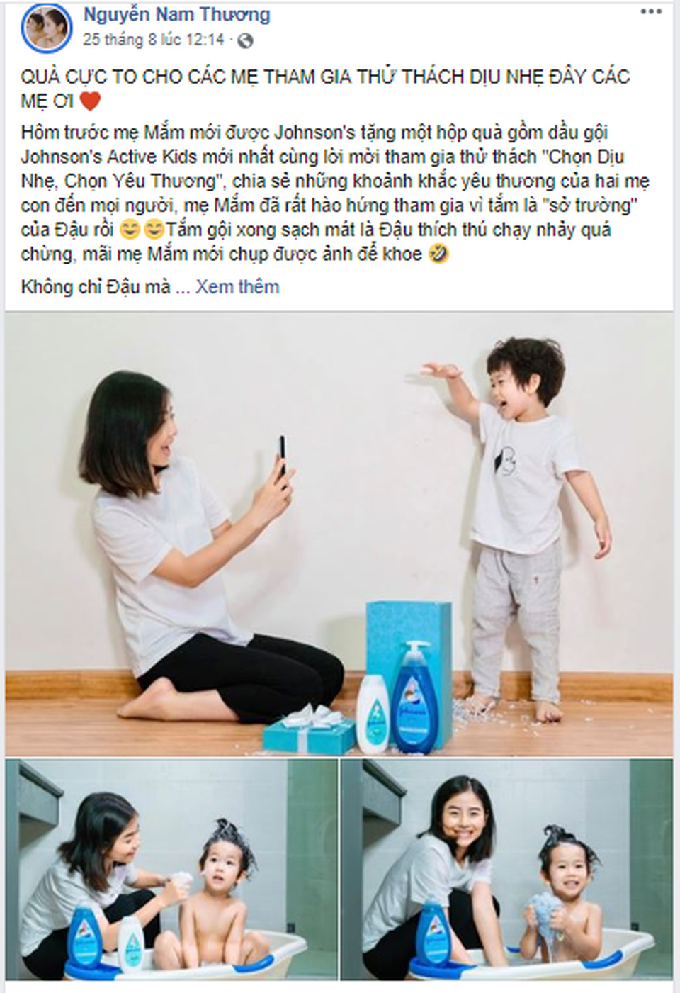 Thử thách “dịu nhẹ” cho bé, các hot mom vượt qua như thế nào? - 2 Thử thách “dịu nhẹ” cho bé, các hot mom vượt qua như thế nào? - 2