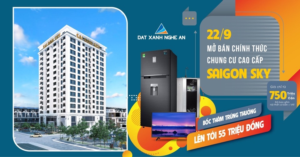 22/9: Lễ mở bán chính thức căn hộ cao cấp tâm điểm TP.Vinh - 1 22/9: Lễ mở bán chính thức căn hộ cao cấp tâm điểm TP.Vinh - 1