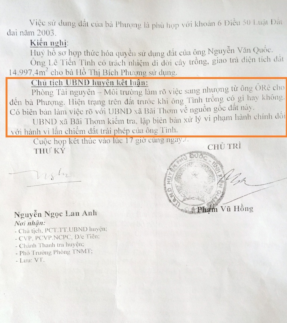 Bài 13: UBND huyện Phú Quốc chính thức thừa nhận ký cấp sổ đỏ có sai sót! - 7 Bài 13: UBND huyện Phú Quốc chính thức thừa nhận ký cấp sổ đỏ có sai sót! - 7
