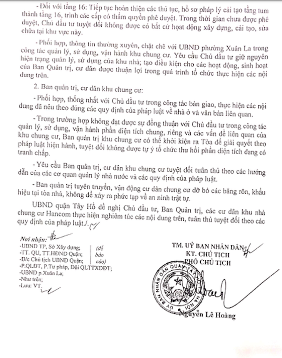 Cư dân chung cư Hancom kêu cứu “đỏ” toà nhà: Lộ sáng hàng loạt “điểm đen”! - 6 Cư dân chung cư Hancom kêu cứu “đỏ” toà nhà: Lộ sáng hàng loạt “điểm đen”! - 6