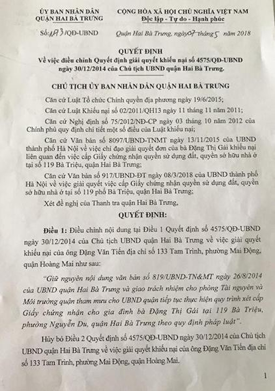 Hà Nội: Phó chủ tịch quận ký văn bản khiến cụ bà 77 tuổi “cạn nước mắt” xin cấp sổ đỏ - 7 Hà Nội: Phó chủ tịch quận ký văn bản khiến cụ bà 77 tuổi “cạn nước mắt” xin cấp sổ đỏ - 7
