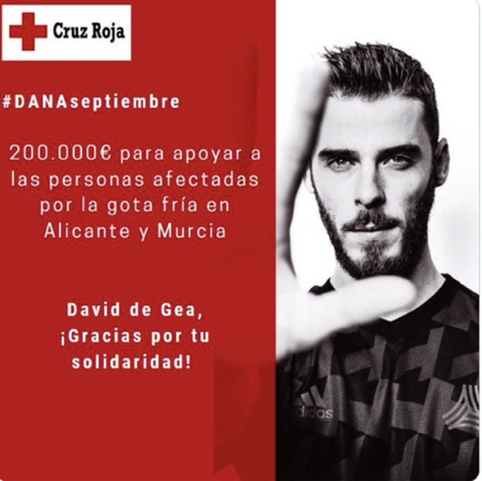 Sau khi được MU tăng lương, De Gea đem hơn 5 tỉ đồng đi làm từ thiện - 2 Sau khi được MU tăng lương, De Gea đem hơn 5 tỉ đồng đi làm từ thiện - 2