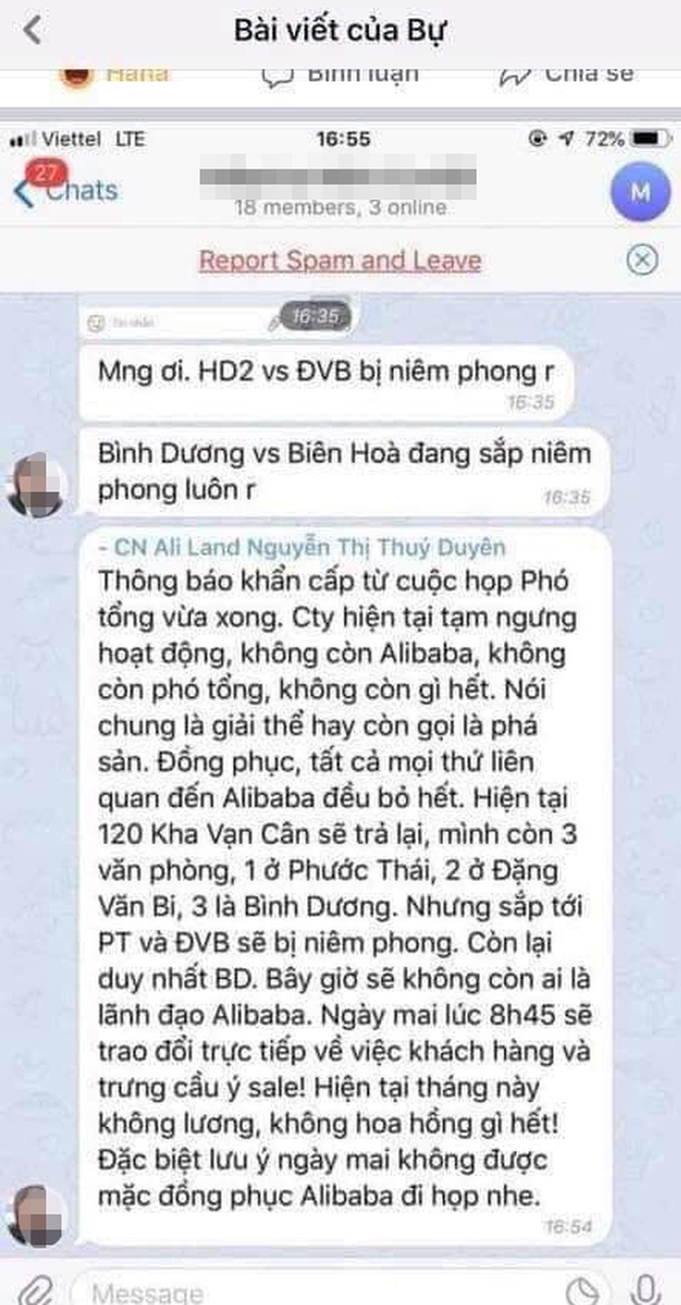 Nhân viên công ty Alibaba lan truyền thông tin giải thể, phá sản - 2 Nhân viên công ty Alibaba lan truyền thông tin giải thể, phá sản - 2