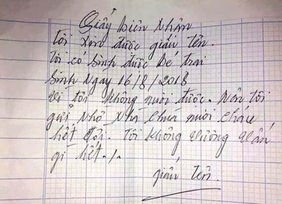 Bé trai kháu khỉnh bị bỏ tại chùa với lời nhắn “xin nuôi cháu hết đời” - 2