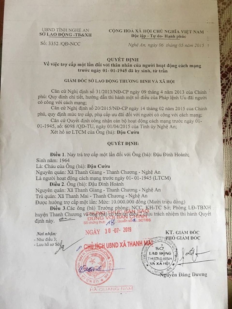 Hy sinh gần 90 năm vẫn chưa được công nhận liệt sĩ - 2 Hy sinh gần 90 năm vẫn chưa được công nhận liệt sĩ - 2