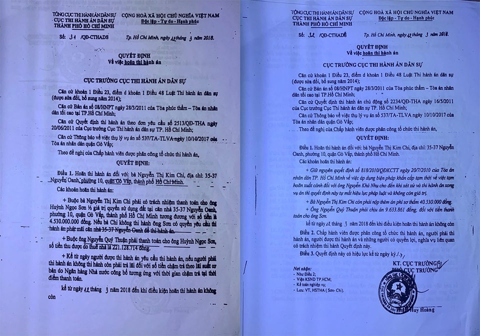 TP.HCM: Bản án có hiệu lực gần 10 năm vẫn “dài cổ” chờ thi hành án! - 9 TP.HCM: Bản án có hiệu lực gần 10 năm vẫn “dài cổ” chờ thi hành án! - 9