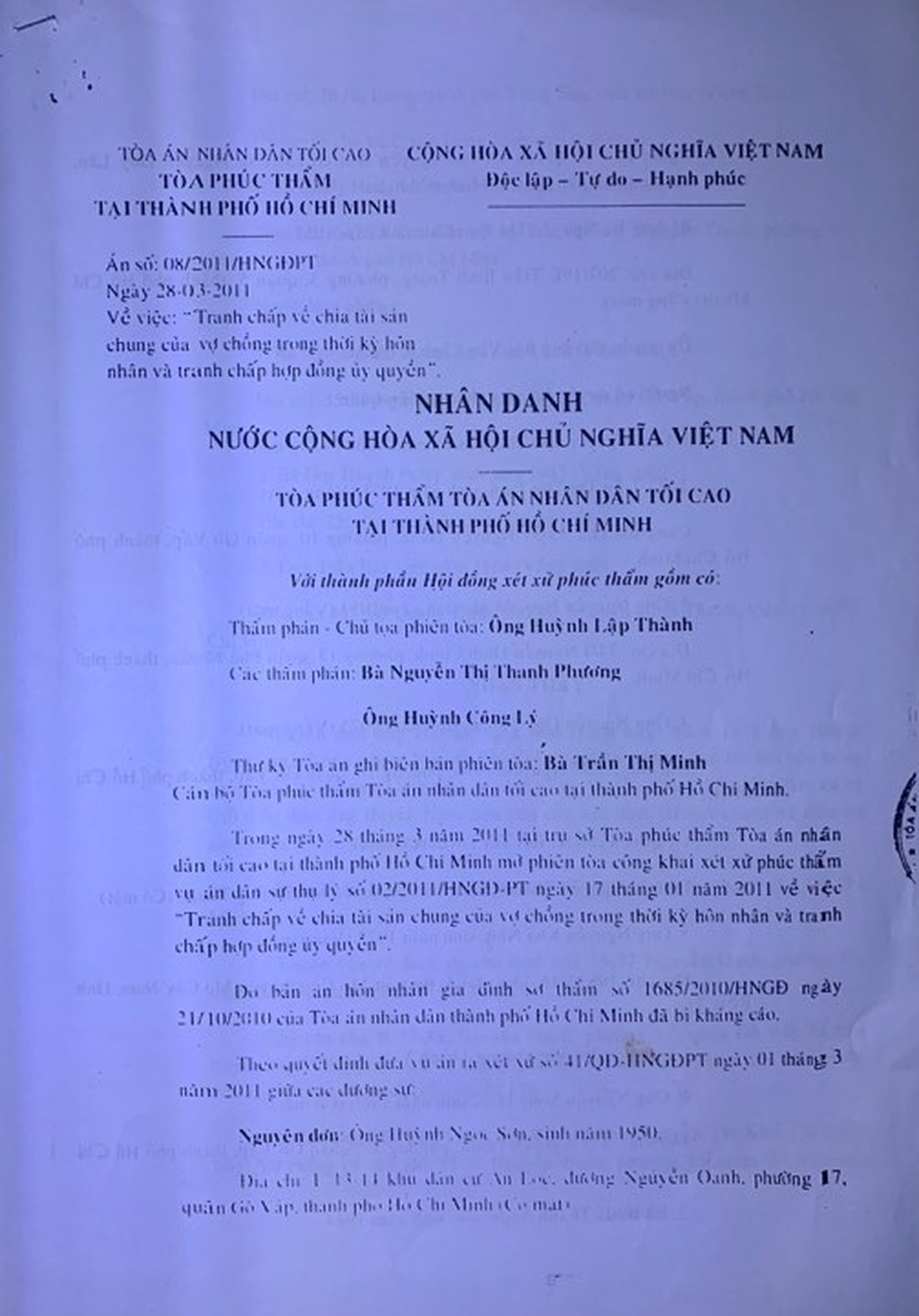 TP.HCM: Bản án có hiệu lực gần 10 năm vẫn “dài cổ” chờ thi hành án! - 5 TP.HCM: Bản án có hiệu lực gần 10 năm vẫn “dài cổ” chờ thi hành án! - 5