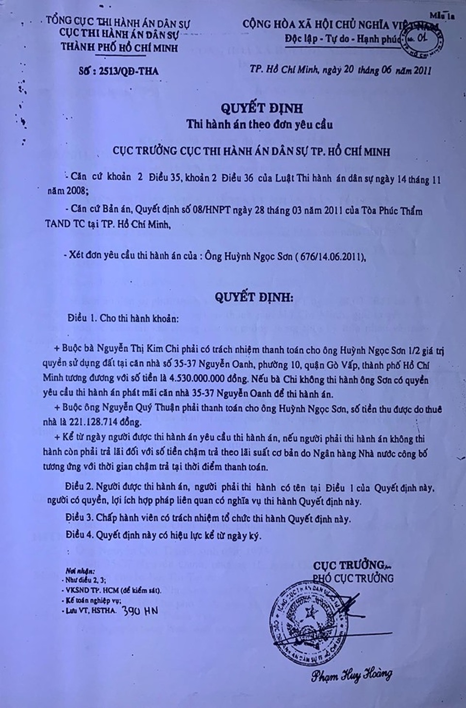 TP.HCM: Bản án có hiệu lực gần 10 năm vẫn “dài cổ” chờ thi hành án! - 6 TP.HCM: Bản án có hiệu lực gần 10 năm vẫn “dài cổ” chờ thi hành án! - 6