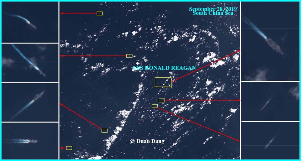 Tàu sân bay Mỹ nghi bị 7 tàu Trung Quốc “vây” trên Biển Đông - 1 Tàu sân bay Mỹ nghi bị 7 tàu Trung Quốc “vây” trên Biển Đông - 1