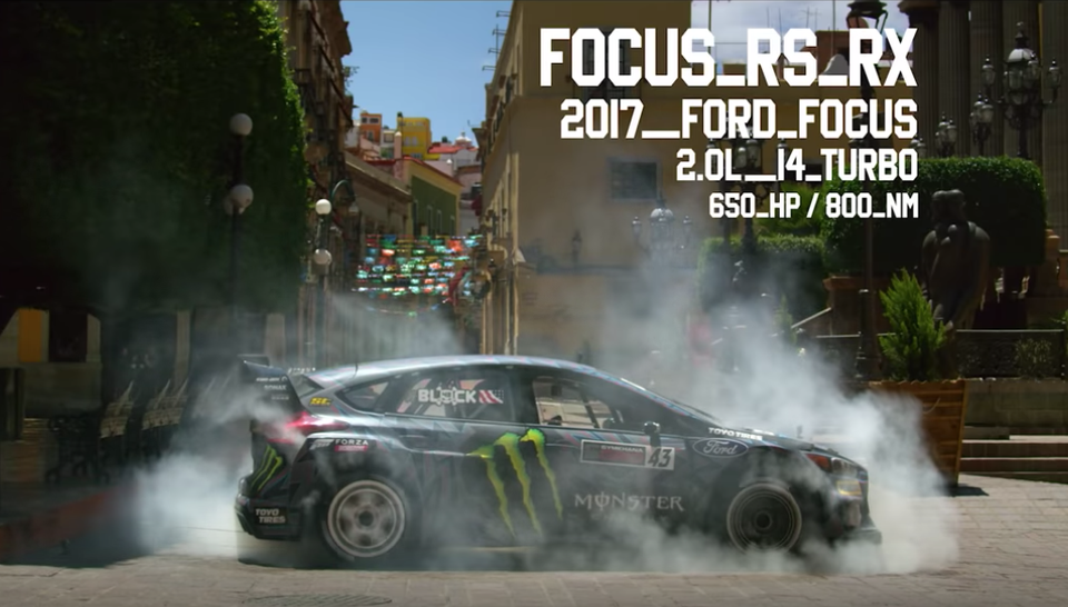 Chiêm ngưỡng buổi phá xe cuối cùng trong năm 2018 của tay đua Ken Block - 4 Ford Focus RS RX phiên bản 2017 dùng động cơ I4 2.0L turbo sức mạnh 650 mã lực/800 Nm.