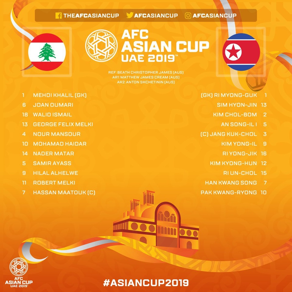 Lebanon thắng Triều Tiên 4-1, Việt Nam vào vòng 1/8 đầy nghẹt thở - Ảnh 17. Lebanon thắng Triều Tiên 4-1, Việt Nam vào vòng 1/8 đầy nghẹt thở - Ảnh 17.