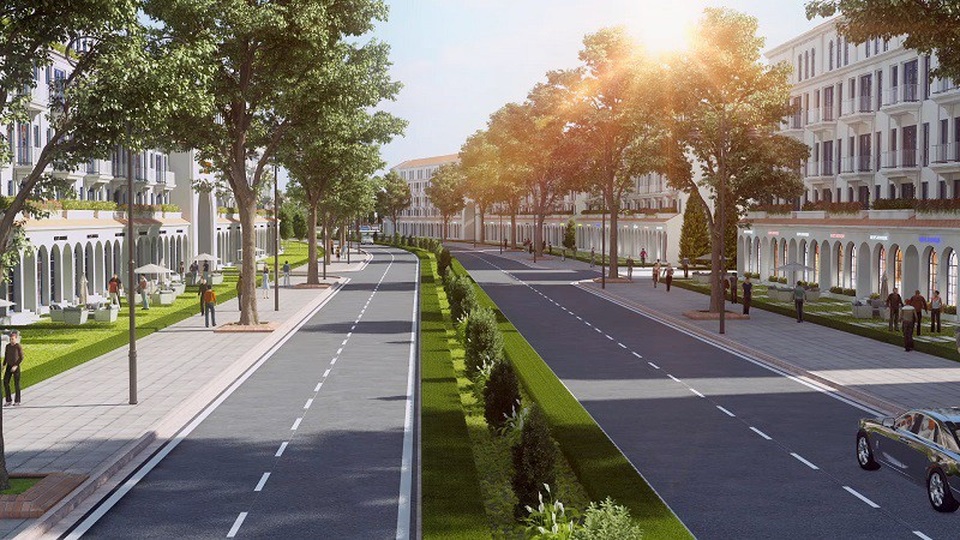 Shophouse – điểm nhấn đắt giá của khu biệt thự Sunshine Wonder Villas - 3 Lòng đường khu shophouse Sunshine Wonder Villas rộng tới 30m nối liền với đường Nguyễn Văn Huyên kéo dài, thông ra đường Phạm Văn Đồng và Võ Chí Công.