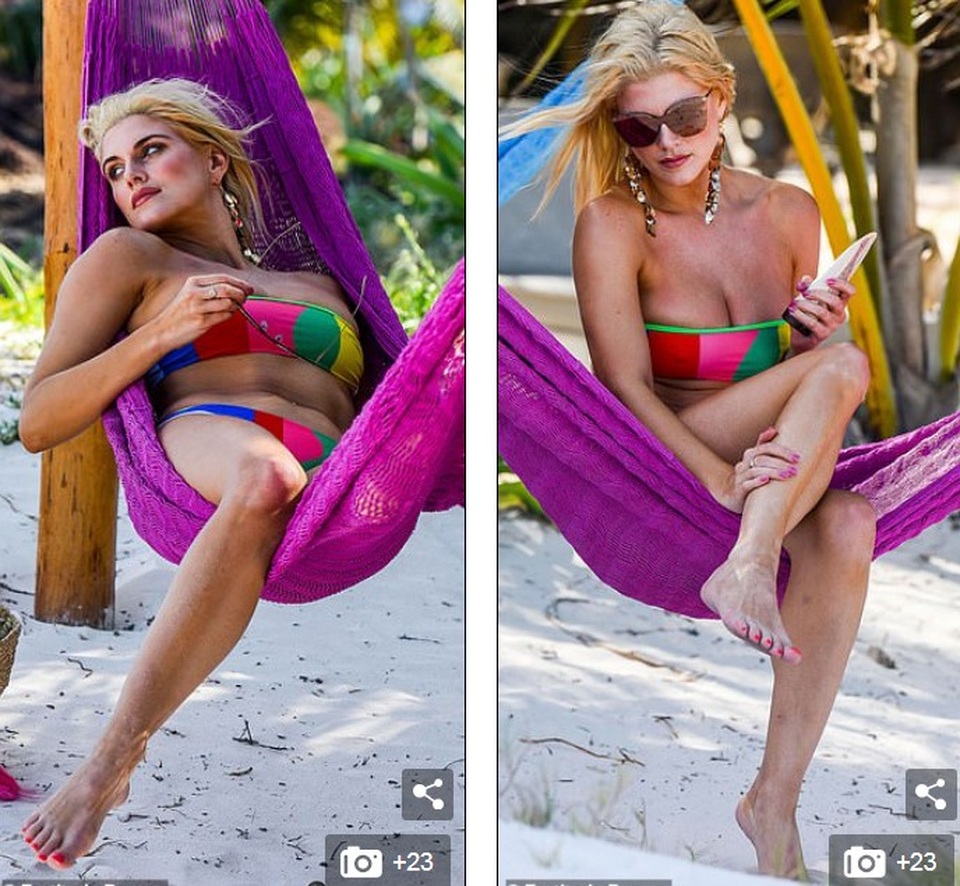 Ashley James quyến rũ với áo tắm nhiều màu - Ảnh 8.