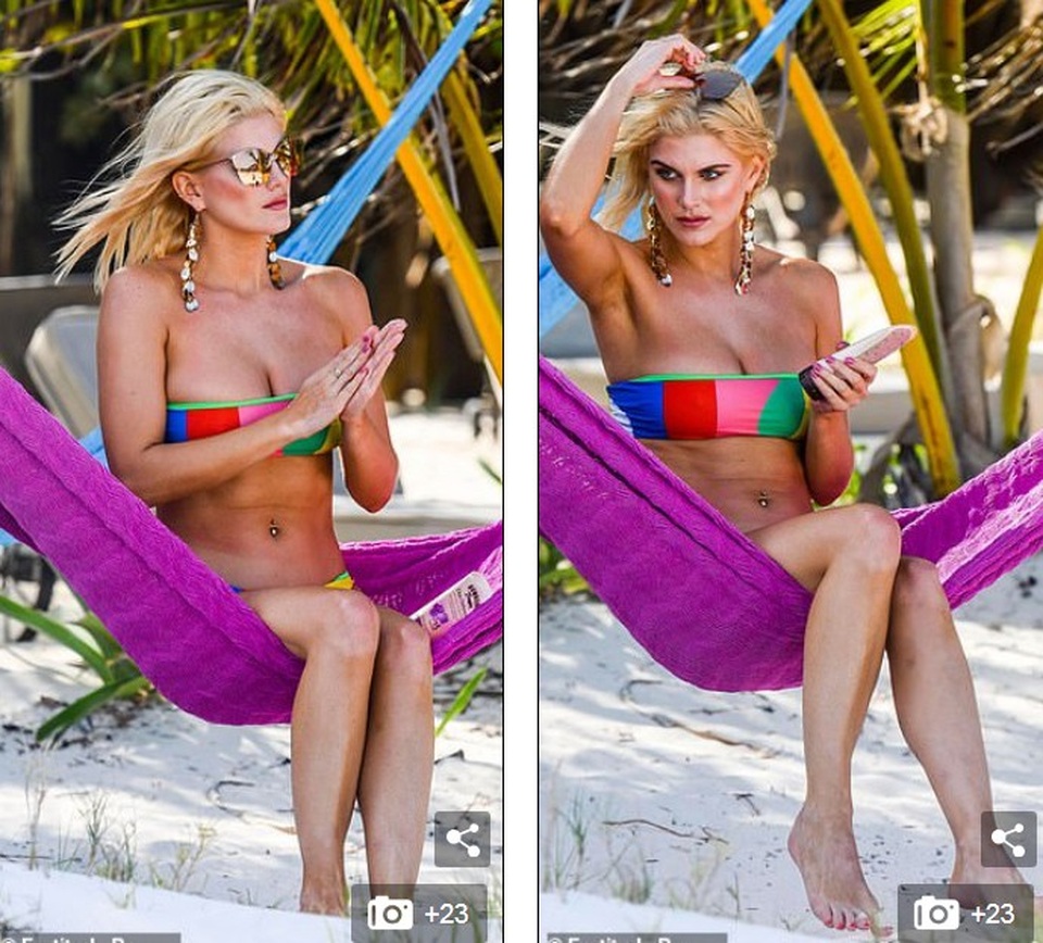 Ashley James quyến rũ với áo tắm nhiều màu - Ảnh 9.