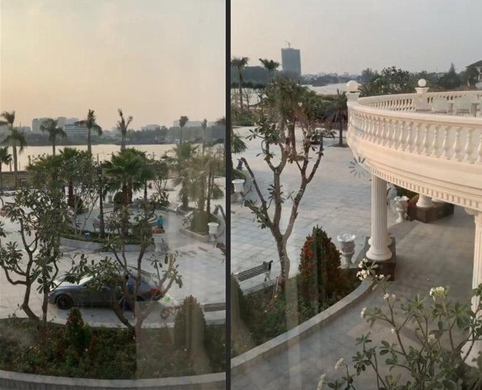 Cuộc sống với biệt thự đồ sộ, dinh cơ hoành tráng của Lan Khuê và ông xã đại gia - 15 Biệt thự 3 tầng nhìn ra sông nước, khoảng sân vườn rộng không khác gì khách sạn nghỉ dưỡng.