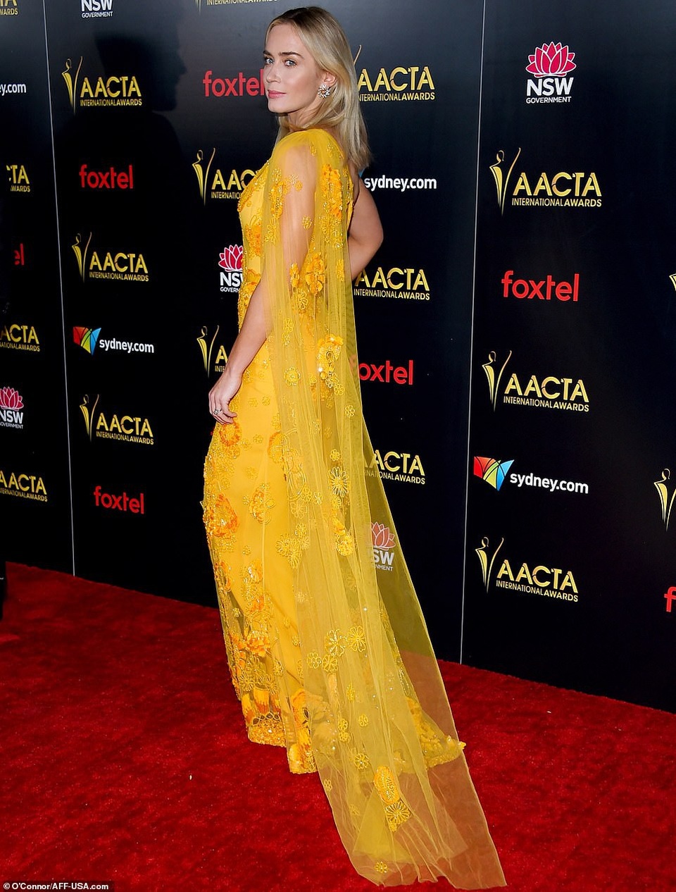 Emily Blunt lộng lẫy với váy vàng - Ảnh 6.