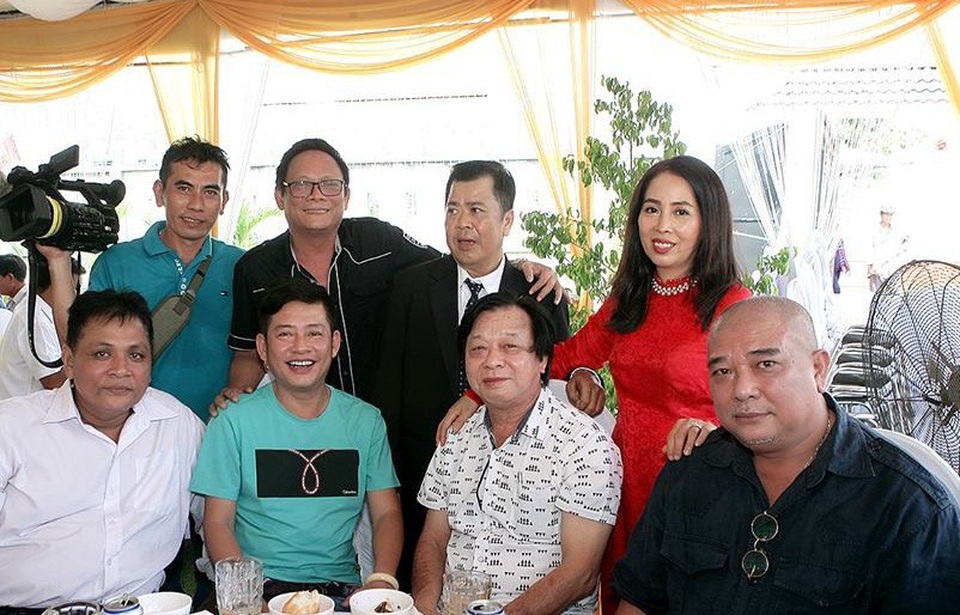 Diễn viên Lê Tuấn Anh trong lần gặp gỡ nghệ sĩ Mạnh Tràng và đồng nghiệp