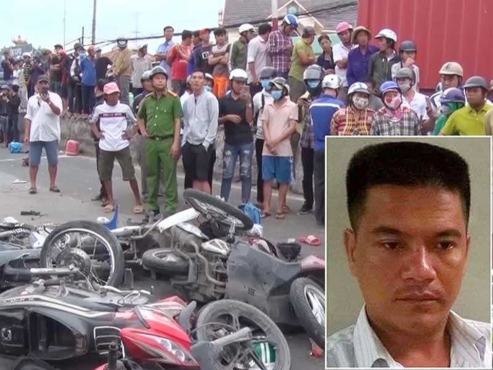 Tài xế chơi ma túy: Nên xem là hành vi giết người - 2 Tài xế xe container gây tai nạn ở Long An ngày 2-1 đã dương tính với ma túy. Ảnh: CTV