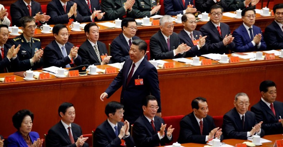 
Ông Tập Cận Bình dự đại hội đảng Cộng sản Trung Quốc năm 2017. (Ảnh: Xinhua)
