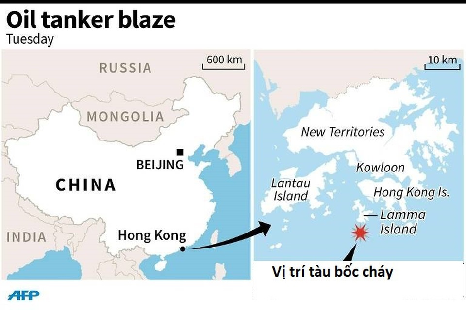 Tàu chở dầu mang cờ Việt Nam bốc cháy ngoài khơi Hong Kong - Ảnh 6. Tàu chở dầu mang cờ Việt Nam bốc cháy ngoài khơi Hong Kong - Ảnh 6.