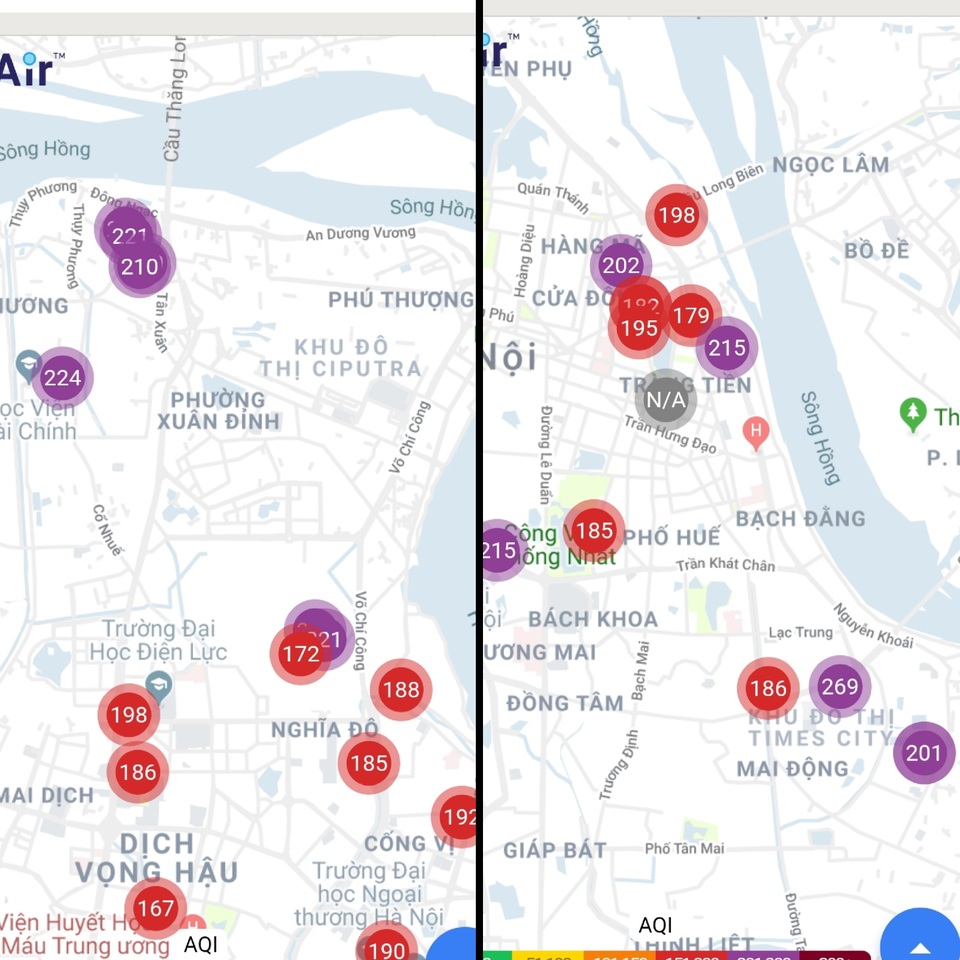 Ứng dụng PAM Air cảnh báo nhiều khu vực tại Hà Nội chuyển sang ngưỡng rất nguy hại cho sức khỏe - 3 Ứng dụng PAM Air cảnh báo nhiều khu vực tại Hà Nội chuyển sang ngưỡng rất nguy hại cho sức khỏe - 3