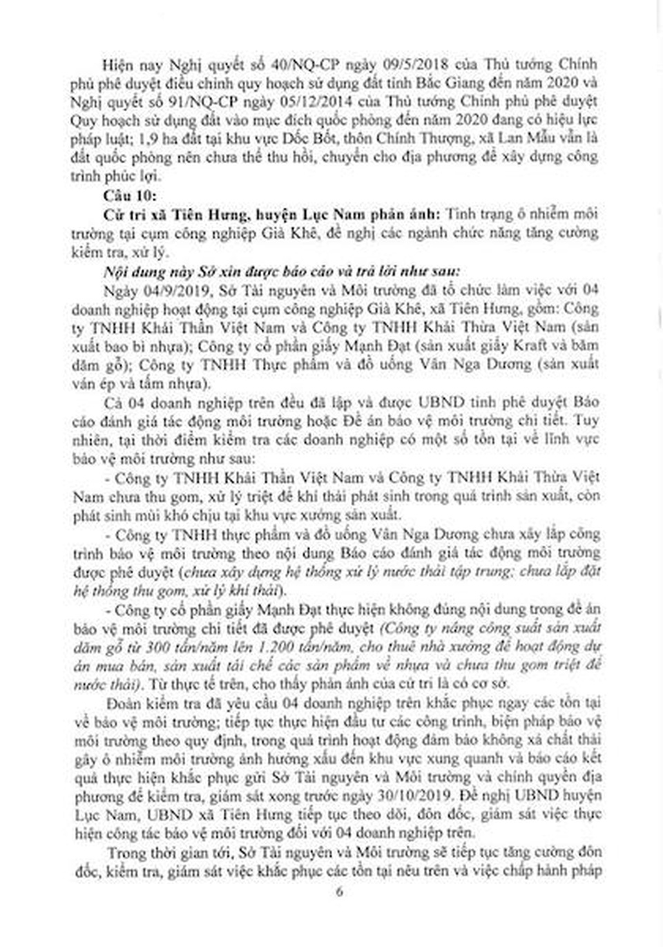 Không phạt doanh nghiệp Trung Quốc gây ô nhiễm bằng lý do hài hước tại Bắc Giang - 2 Không phạt doanh nghiệp Trung Quốc gây ô nhiễm bằng lý do hài hước tại Bắc Giang - 2