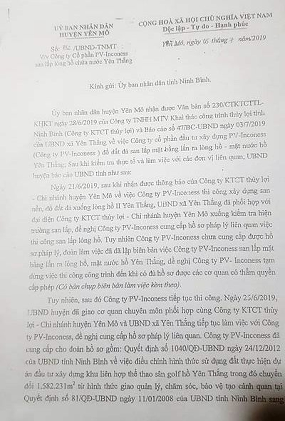 Ai “chống lưng” để doanh nghiệp ngang nhiên lấp gần 7ha hồ thủy lợi xây sân golf? - 3