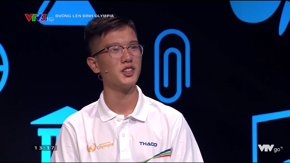 Thí sinh đầu tiên trải qua hết 15 câu hỏi Khởi động của Olympia mùa mới - 1 Thí sinh đầu tiên trải qua hết 15 câu hỏi Khởi động của Olympia mùa mới - 1