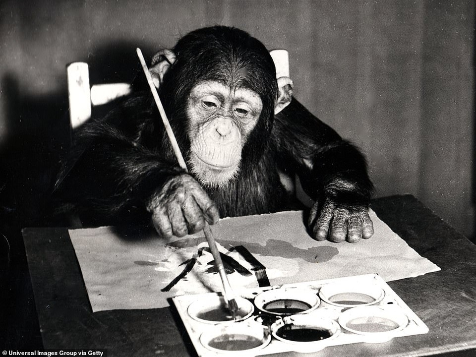 Đấu giá những bức tranh “tiền tỷ” của... tinh tinh - 1 Đấu giá những bức tranh “tiền tỷ” của... tinh tinh - 1