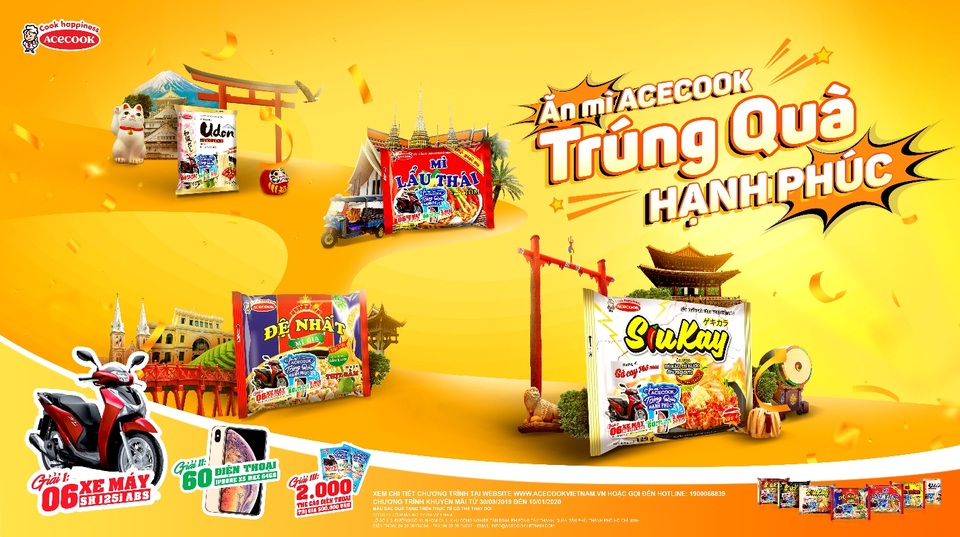 Ăn mì Acecook trúng quà hạnh phúc - 1 Ăn mì Acecook trúng quà hạnh phúc - 1