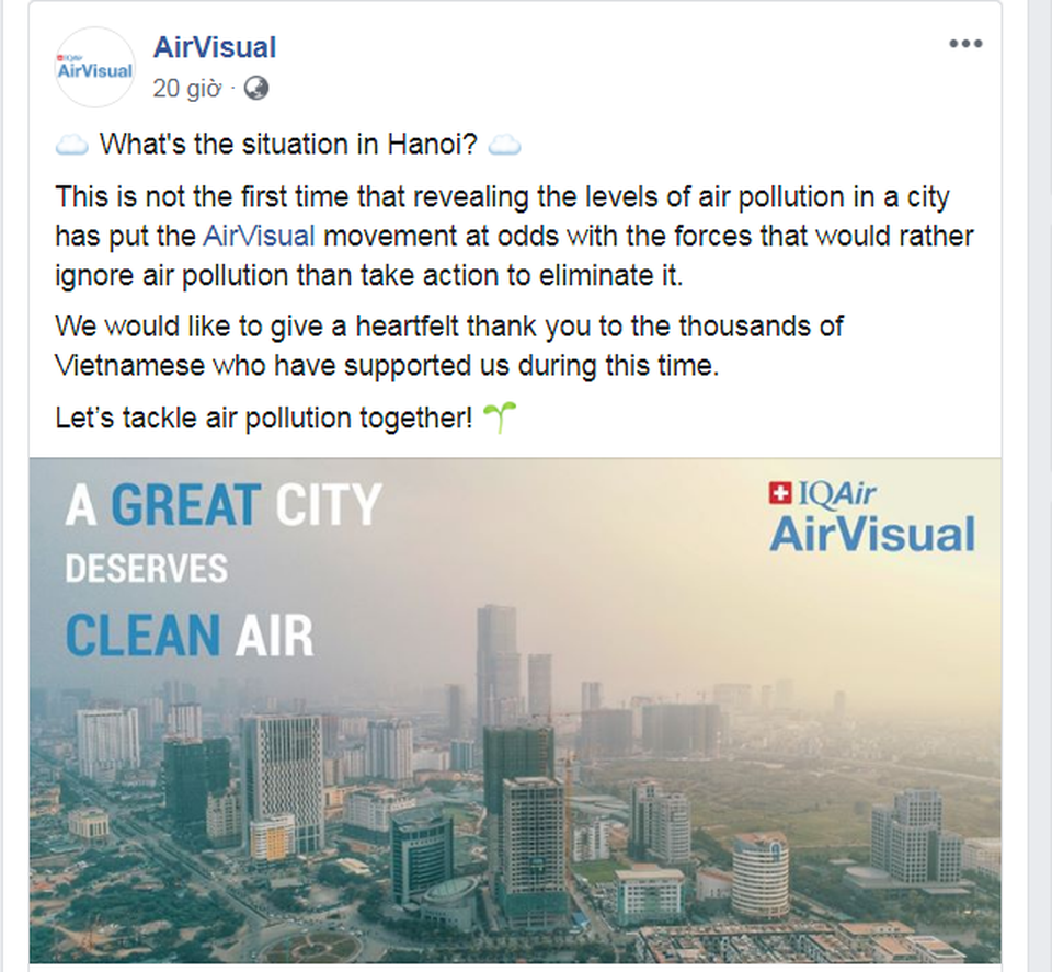 AirVisual bất ngờ mở lại ứng dụng tại Việt Nam - 1 AirVisual bất ngờ mở lại ứng dụng tại Việt Nam - 1
