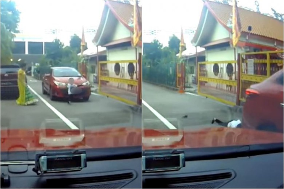 Thót tim khoảnh khắc bé trai 3 tuổi chạy sang đường bị ô tô tông trúng - 1 Thót tim khoảnh khắc bé trai 3 tuổi chạy sang đường bị ô tô tông trúng - 1