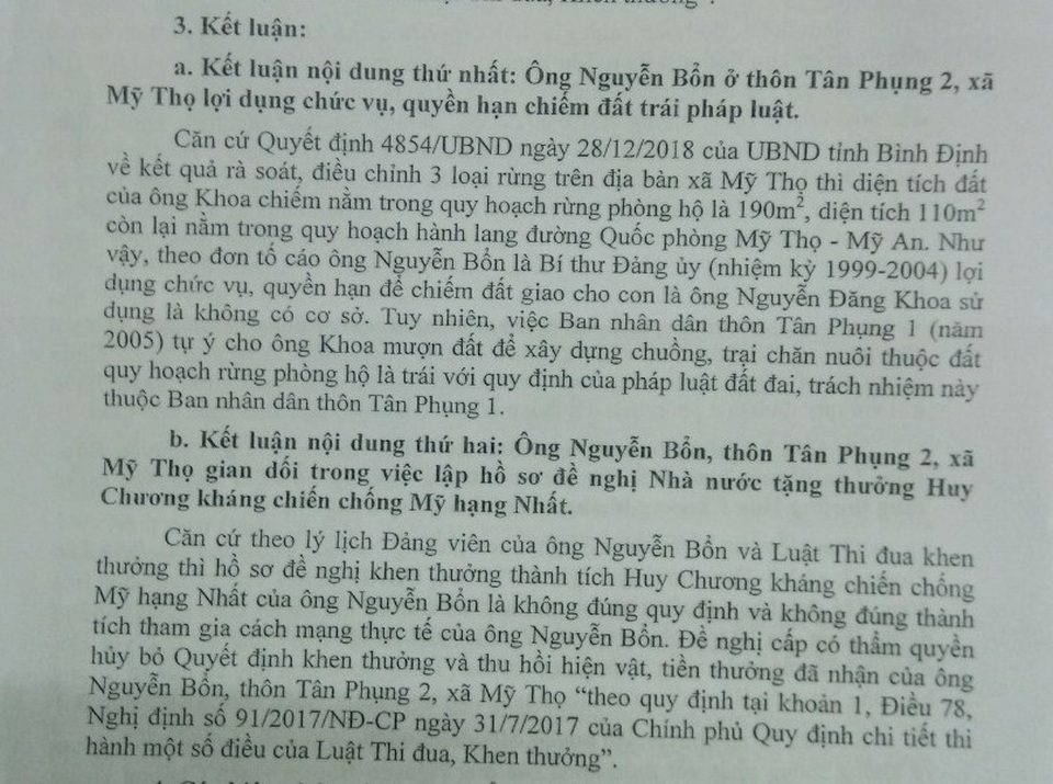 Nguyên Bí thư Đảng ủy xã bị tố khai man thành tích để nhận Huy chương kháng chiến - 2 Nguyên Bí thư Đảng ủy xã bị tố khai man thành tích để nhận Huy chương kháng chiến - 2