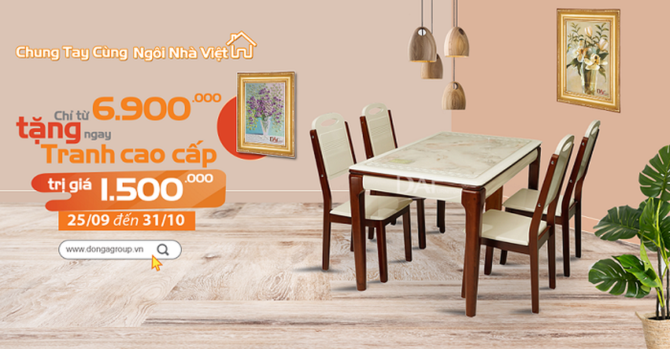 Nội thất Đông Á khuyến mãi bàn ăn từ 36- 60% kèm theo quà tặng hấp dẫn giá trị cao - 4 Nội thất Đông Á khuyến mãi bàn ăn từ 36- 60% kèm theo quà tặng hấp dẫn giá trị cao - 4