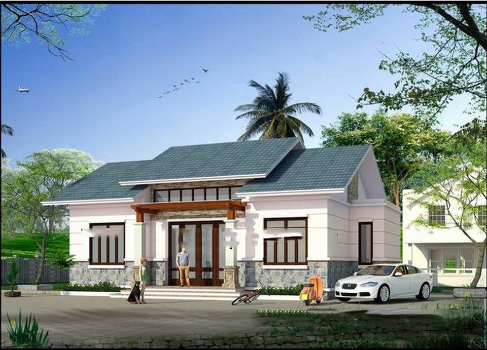 Vẻ đẹp gây sốt của các mẫu nhà cấp 4 giá rẻ kiểu mới có 4 phòng ngủ - 3 Vẻ đẹp gây sốt của các mẫu nhà cấp 4 giá rẻ kiểu mới có 4 phòng ngủ - 3