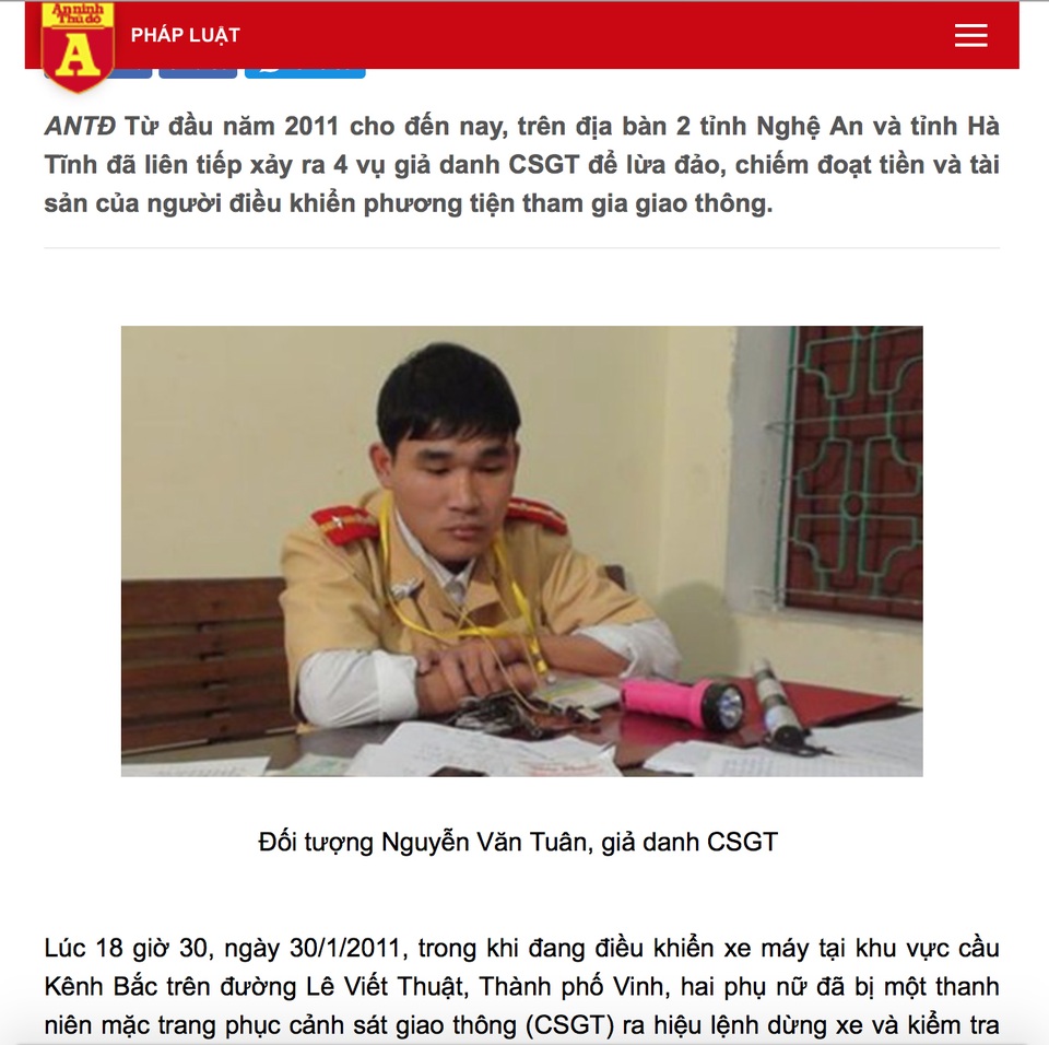 Công an TPHCM phản bác thông tin bắt sinh viên giả danh CSGT chiếm đoạt tiền - 2 Công an TPHCM phản bác thông tin bắt sinh viên giả danh CSGT chiếm đoạt tiền - 2