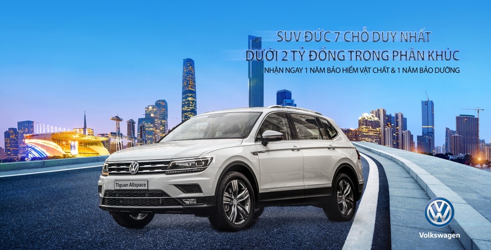 Tặng 1 năm bảo hiểm vật chất và bảo dưỡng khi mua VW Tiguan Allspace - 1 Tặng 1 năm bảo hiểm vật chất và bảo dưỡng khi mua VW Tiguan Allspace - 1