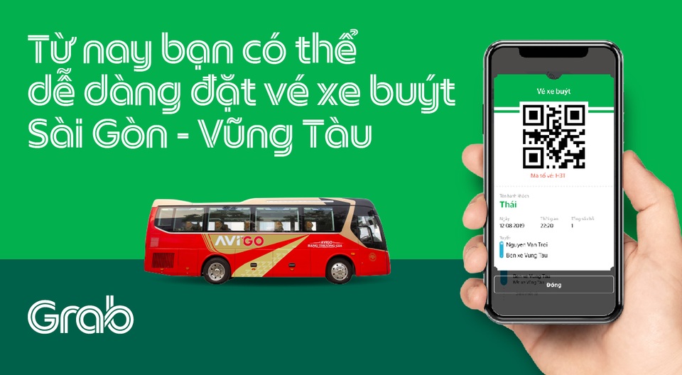 Grab thử nghiệm dịch vụ đặt vé xe buýt - 1 Grab thử nghiệm dịch vụ đặt vé xe buýt - 1