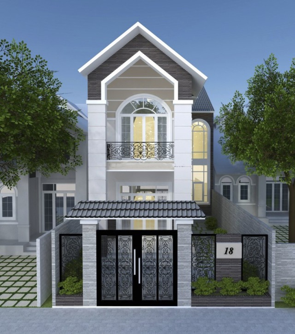 Mẫu nhà 2 tầng ba phòng ngủ chi phí thấp đẹp cuốn hút - 1 Mẫu nhà 2 tầng ba phòng ngủ chi phí thấp đẹp cuốn hút - 1