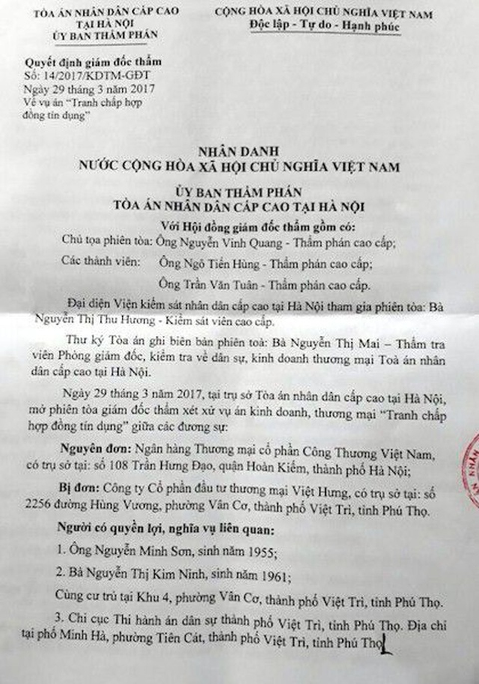 Vụ thi hành án “chấn động” TP Việt Trì: Bị bắt xử lại, Toà tỉnh Phú Thọ tuyên gì? - 1 Vụ thi hành án “chấn động” TP Việt Trì: Bị bắt xử lại, Toà tỉnh Phú Thọ tuyên gì? - 1